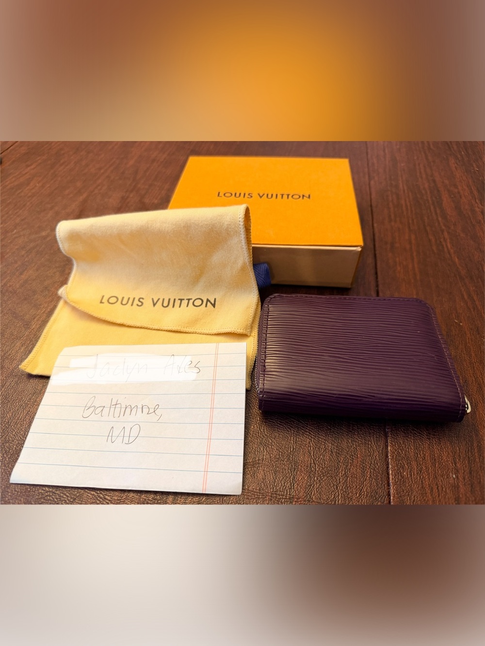 Louis Vuitton Zippy Deep Purple Epi Leather Wallet